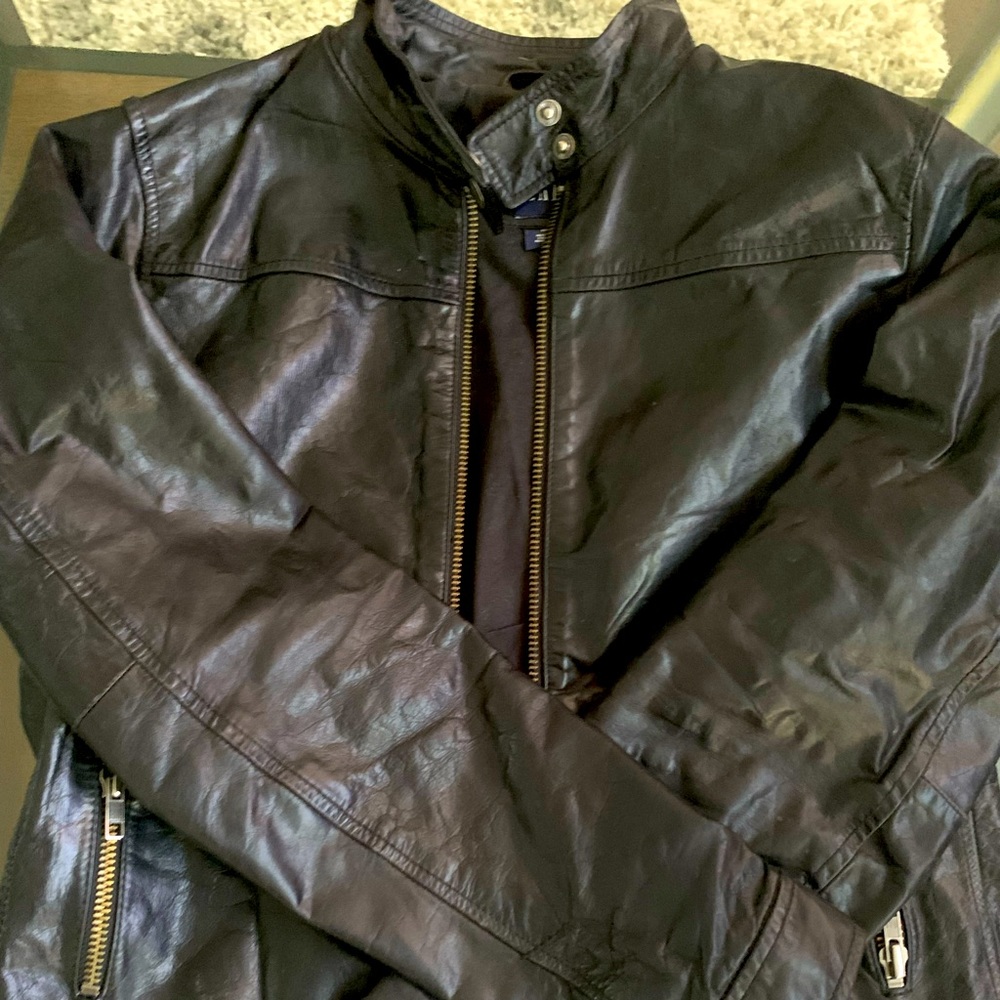 Gap leather motorcycle jacket good gap leather